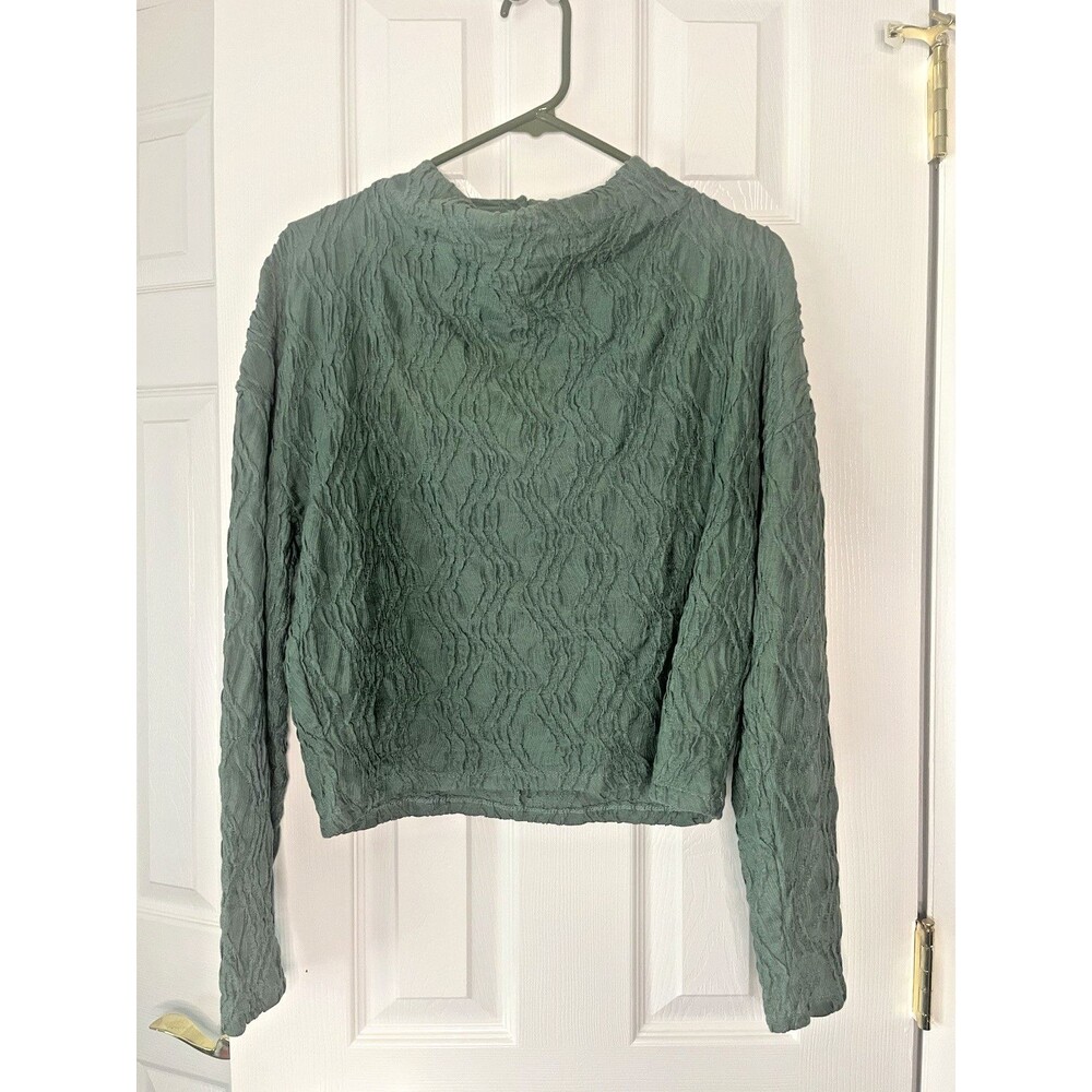 Anthropologie Textured Funnel-Neck Top Women Size Small